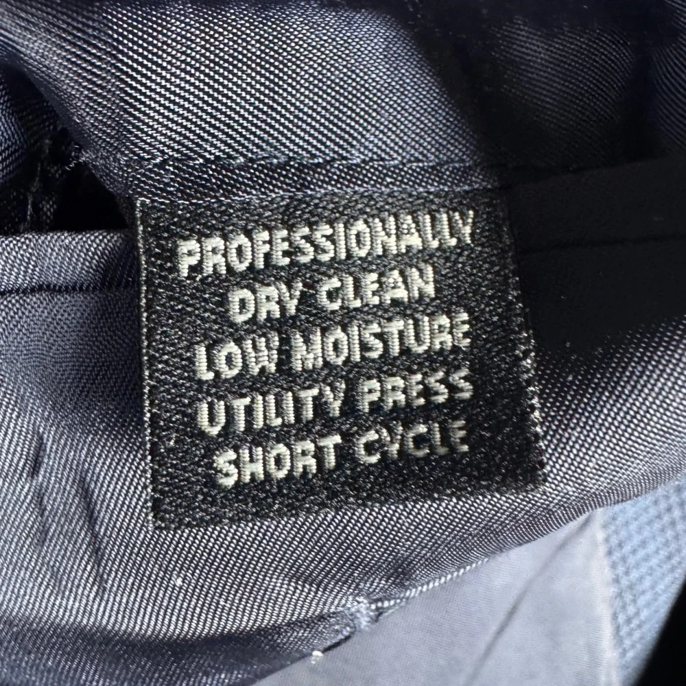 Jos A Bank Sport Coat Mens 50L Navy Blue Silk Wool Houndstooth Blazer